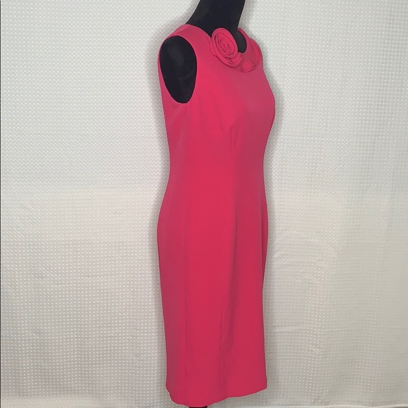 Kasper Sleeveless Ruffle Neck Sheath Dress Size 6 - Picture 2 of 8
